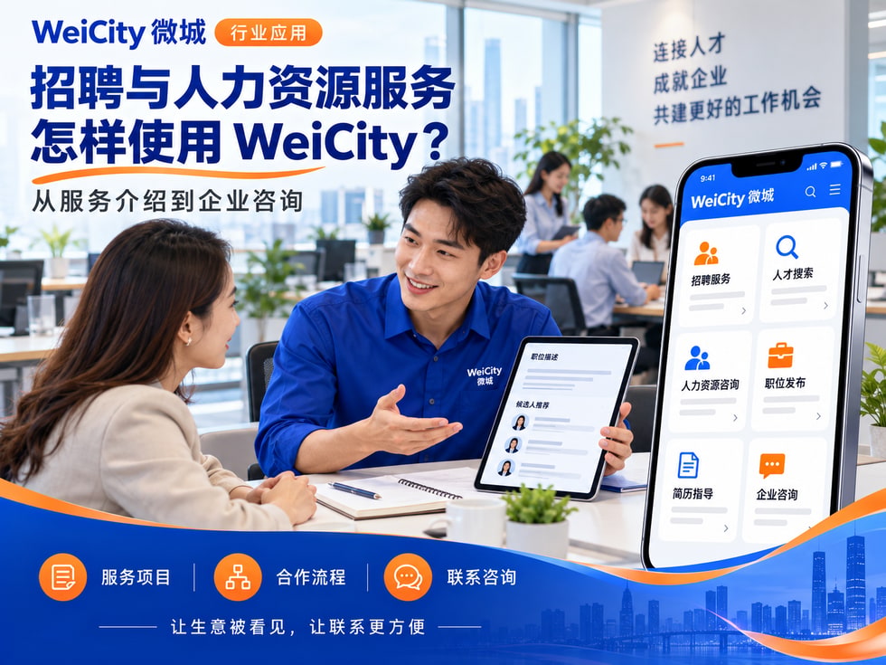 68 招聘与人力资源服务商怎样使用 WeiCity?从服务介绍到企业咨询