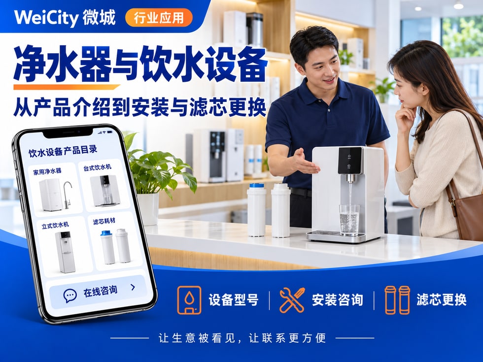 79 净水器与饮水设备商家怎样使用 WeiCity?从产品介绍到安装与滤芯更换
