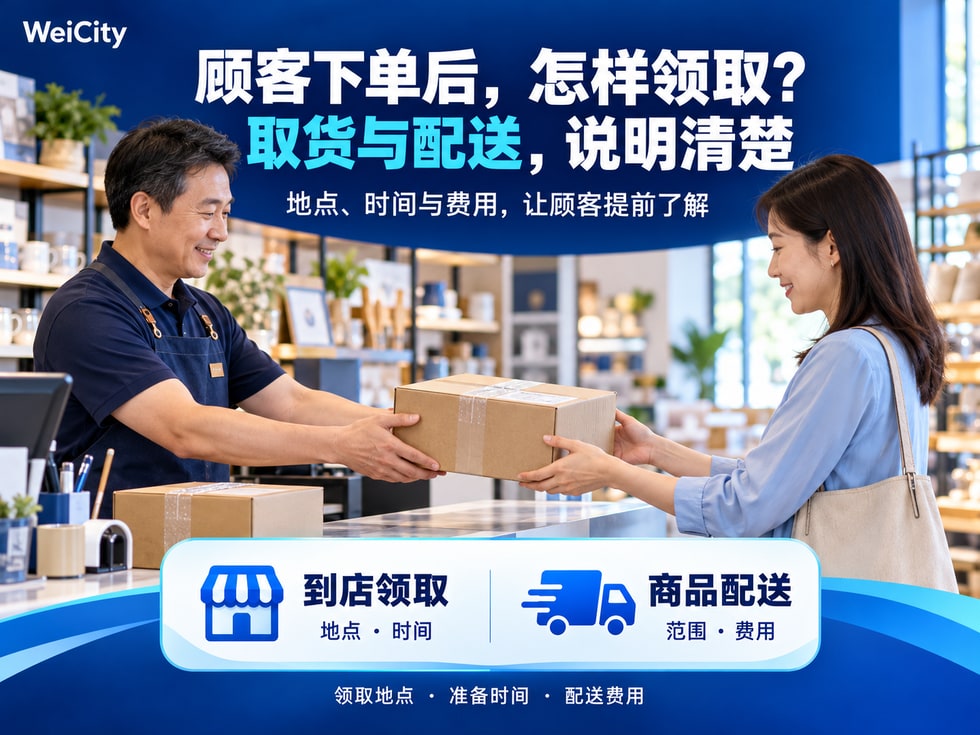 8 📦 顾客下单后,怎样领取?把取货与配送说明清楚
