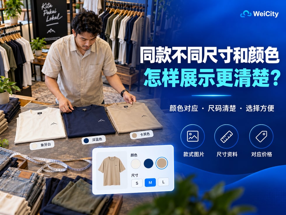 5🎨 同款不同尺寸和颜色,怎样展示更清楚?