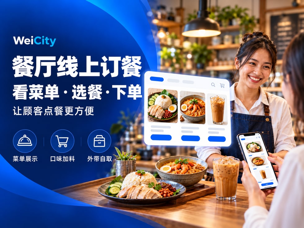 1 餐厅如何使用线上订餐？WeiCity 菜单与点餐功能介绍