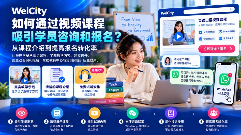 11 如何通过视频课程吸引学员咨询和报名？从课程介绍到提高报名转化率