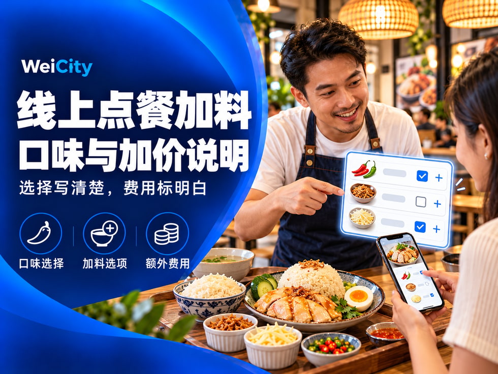 6 线上点餐加料选项怎么设置?口味选择与加价说明