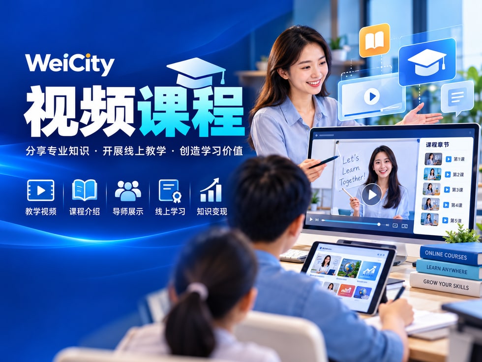 1 什么是在线视频课程？商家如何开始线上教学？
