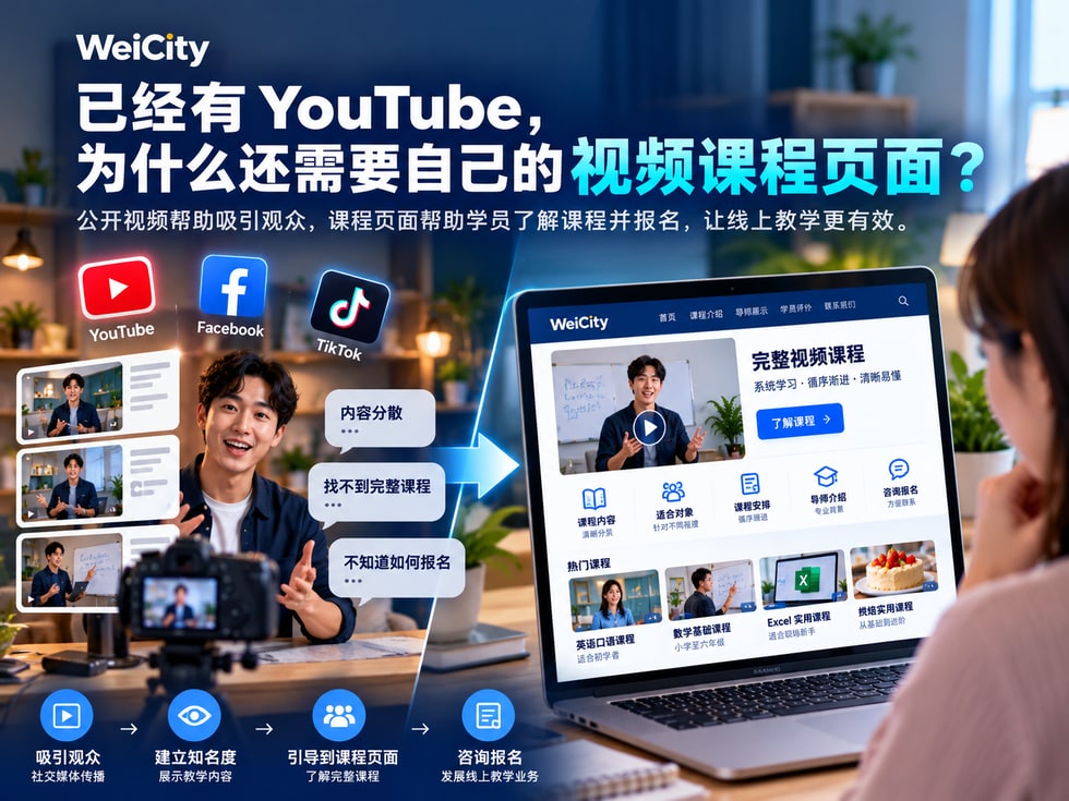2 已经有 YouTube，为什么还需要自己的视频课程页面？