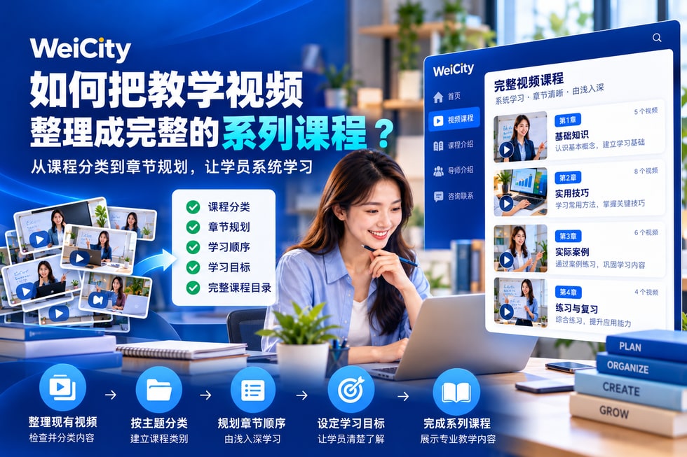 3 如何把教学视频整理成完整的系列课程?从课程分类到章节规划