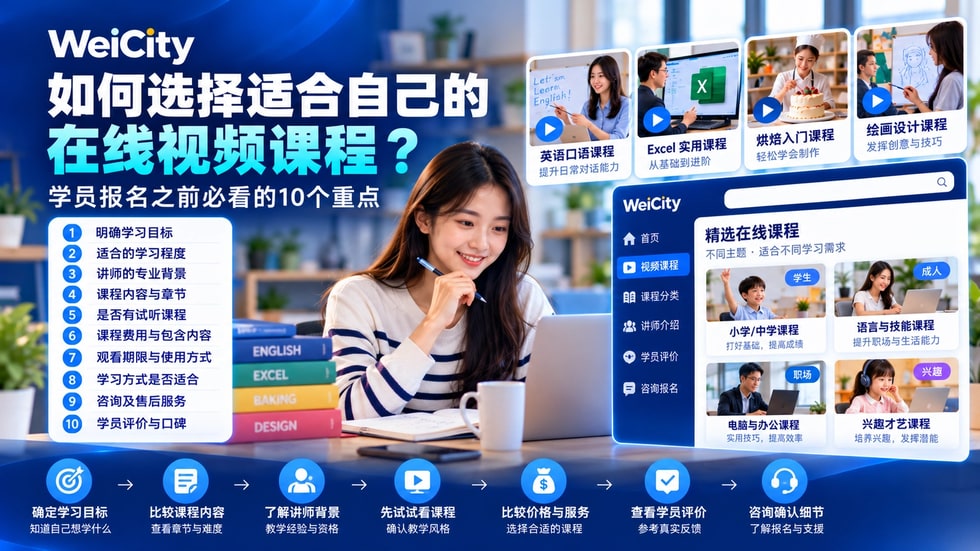 7 如何选择适合自己的在线视频课程？学员报名之前必看的10个重点