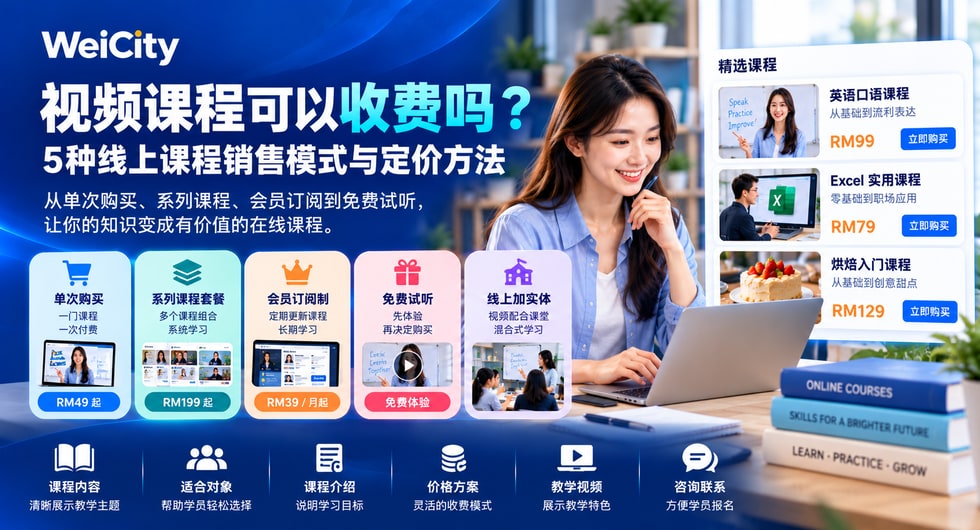 4 视频课程可以收费吗？5种线上课程销售模式与定价方法