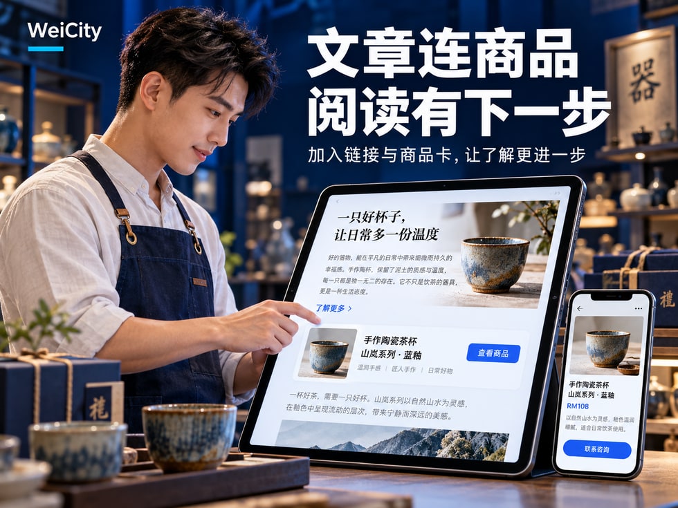 6 在文章中加入链接与商品卡:让阅读连接下一步行动