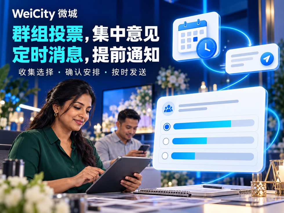 9 WeiCity 群组投票与定时消息:集中收集意见,提前安排通知