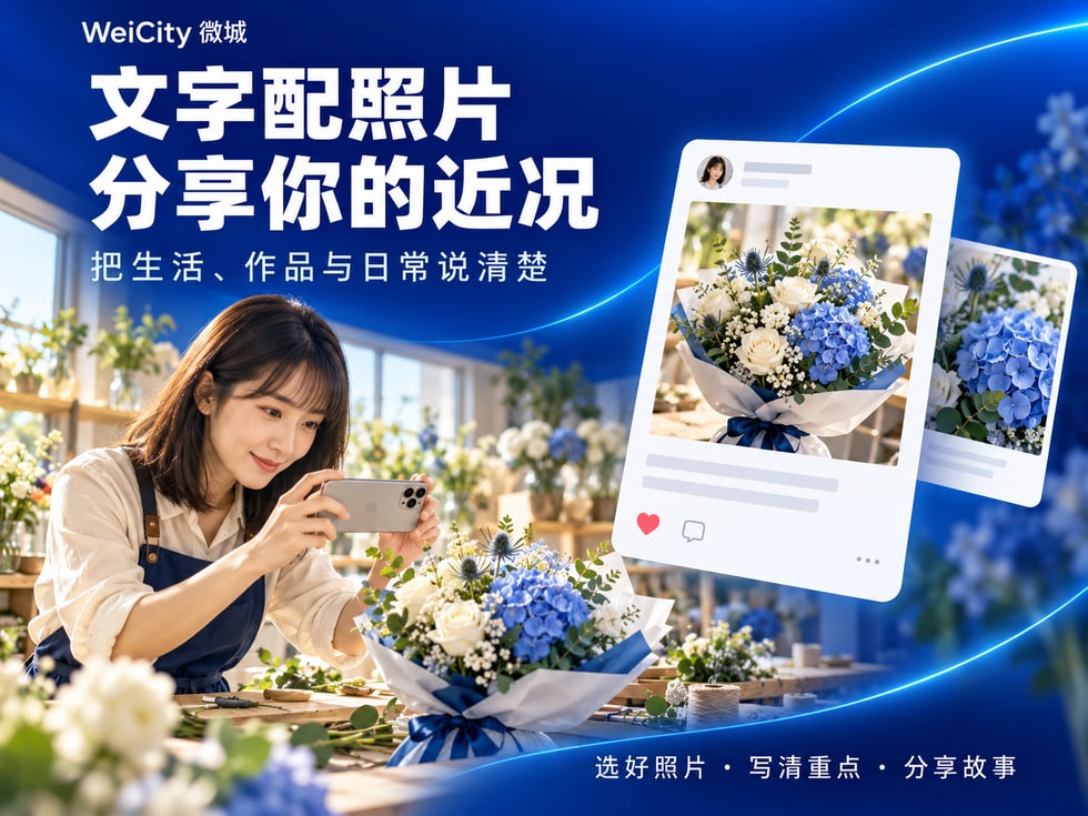 2 WeiCity 图文动态怎么发？用文字和照片分享近况