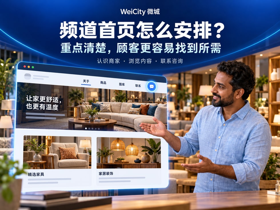 4 WeiCity 商家频道首页怎么安排?让顾客快速找到重点