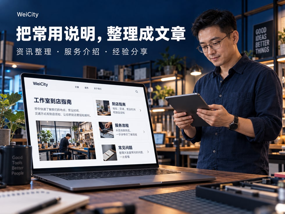 2 文章发布可以做什么?整理资讯、介绍服务与分享经验