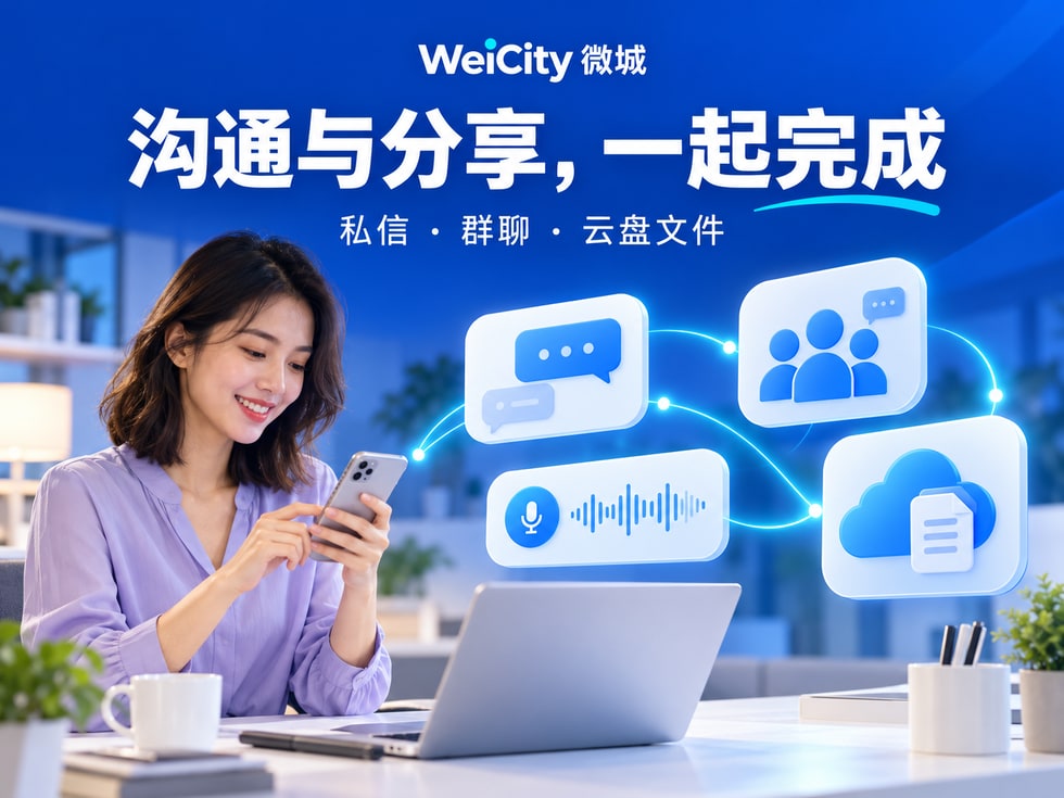 1 WeiCity 聊天功能:联系、沟通与文件分享一次了解