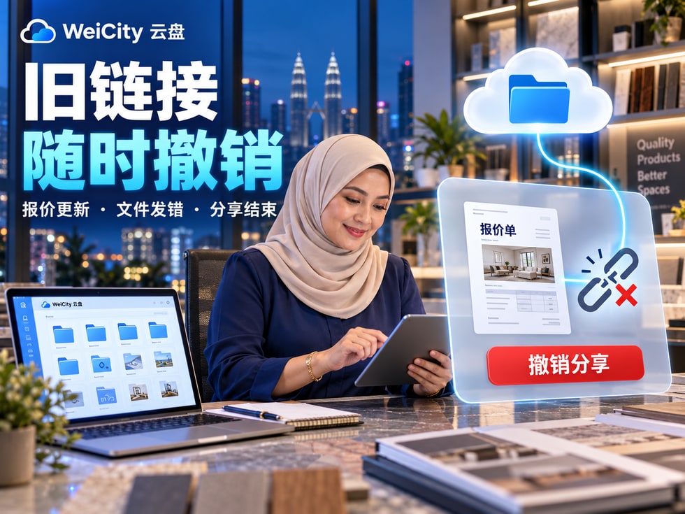 4 云盘分享链接怎样取消？WeiCity 发错文件与旧报价处理指南