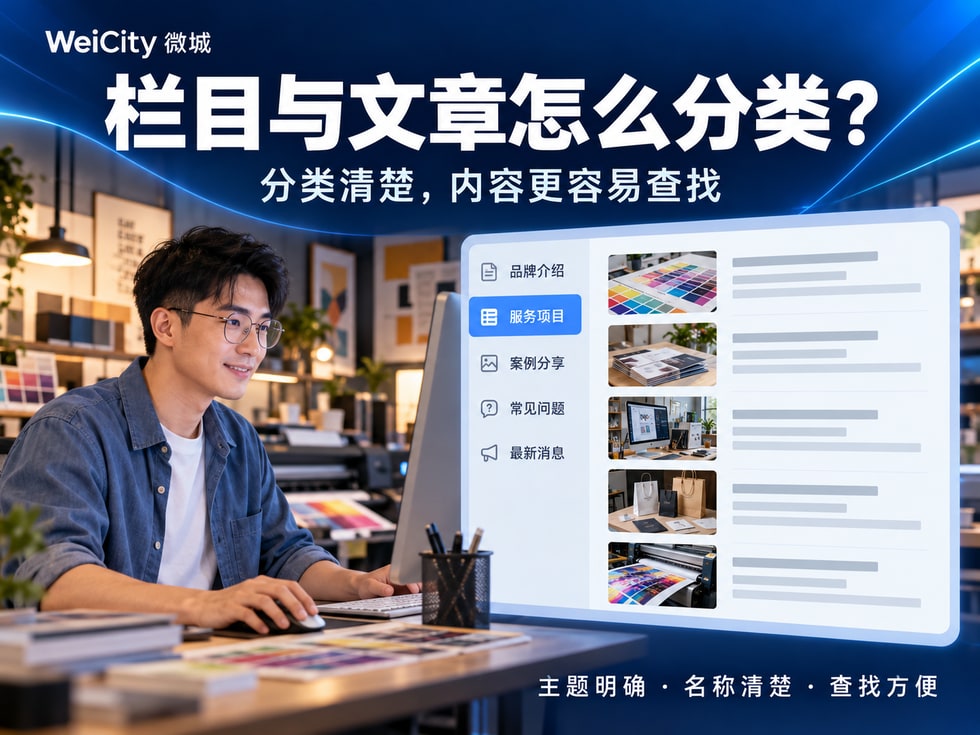 6 WeiCity 商家频道栏目与文章怎么分类?让内容更容易查找