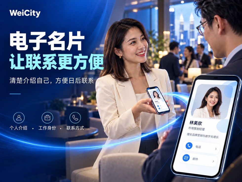 1 WeiCity 电子名片:让别人更方便认识和联系你