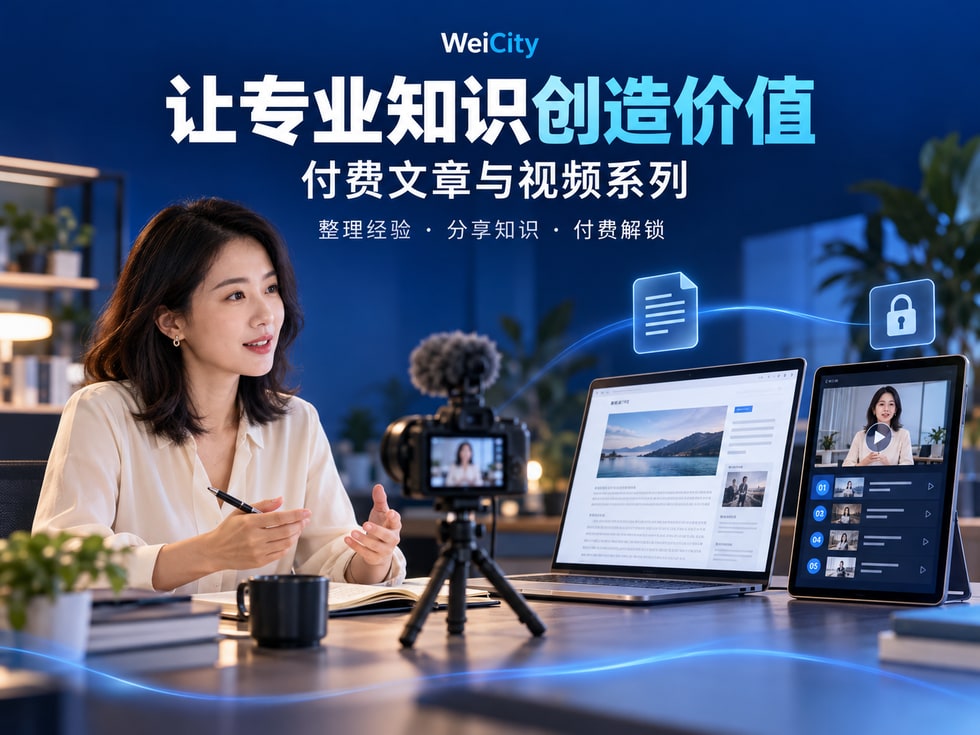 1 WeiCity 付费内容:认识付费文章与视频系列的变现方式