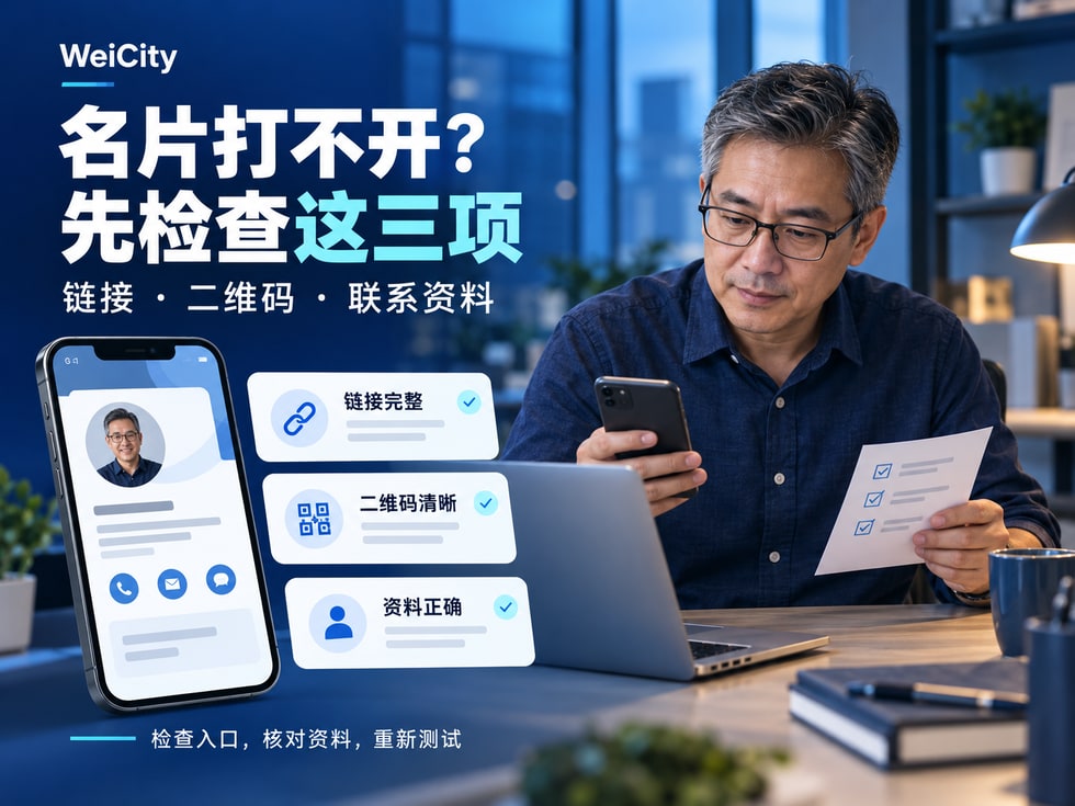 8 电子名片打不开或资料不对?链接、二维码与联系资料检查指南