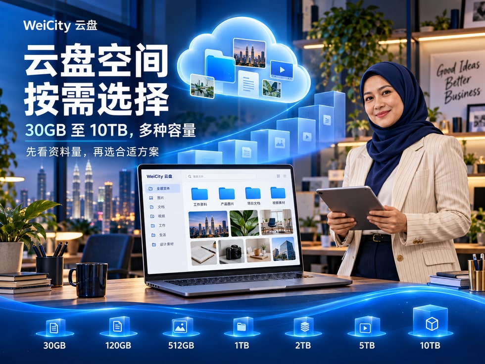 14 WeiCity 云盘价格与容量指南：30GB、120GB 至 10TB 方案怎样选？