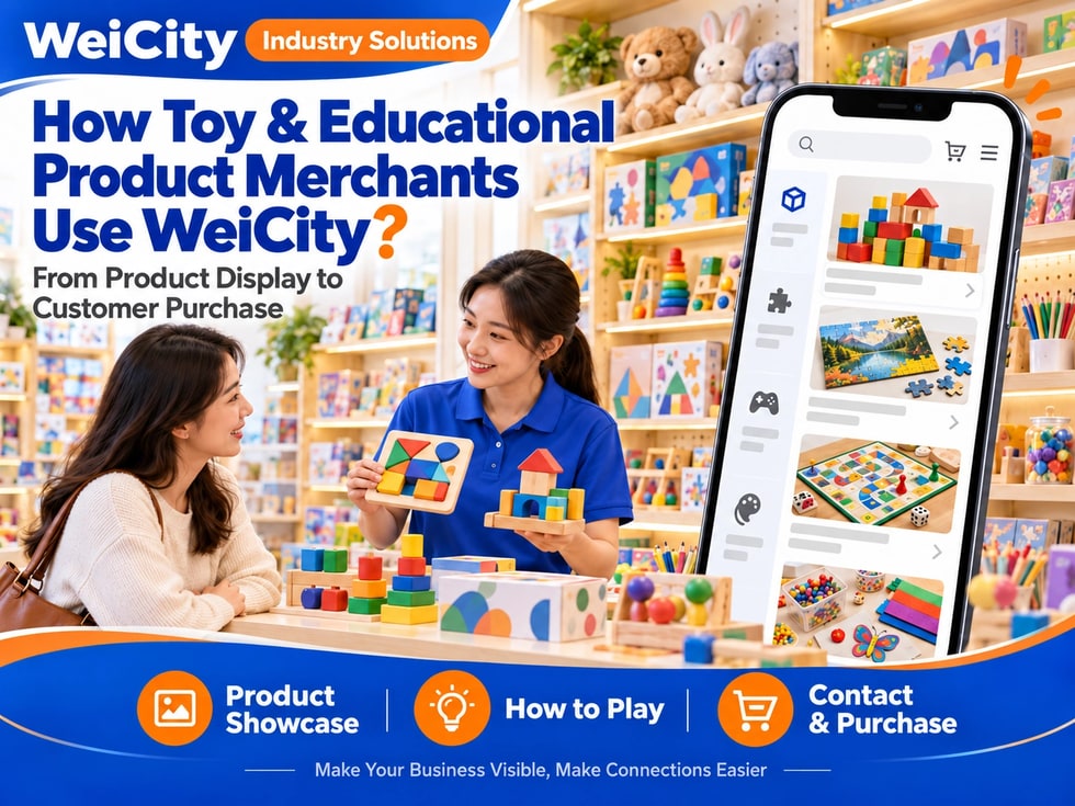 How Toy and Educational Product Merchants Can Use WeiCity: From Product Showcase to Customer Selection