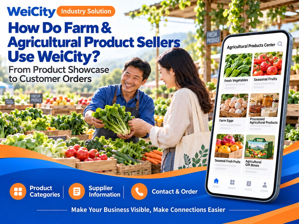 57 How Farms and Agricultural Product Merchants Can Use WeiCity: From Product Showcase to Customer Orders