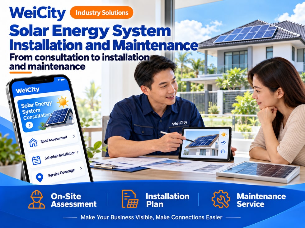 77 How Solar Energy System Merchants Can Use WeiCity: From Solution Consultation to Installation and Maintenance