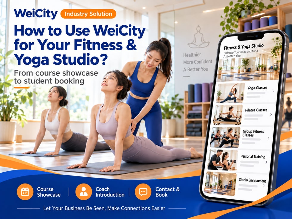 How Fitness and Yoga Studios Can Use WeiCity: From Class Showcase to Member Bookings