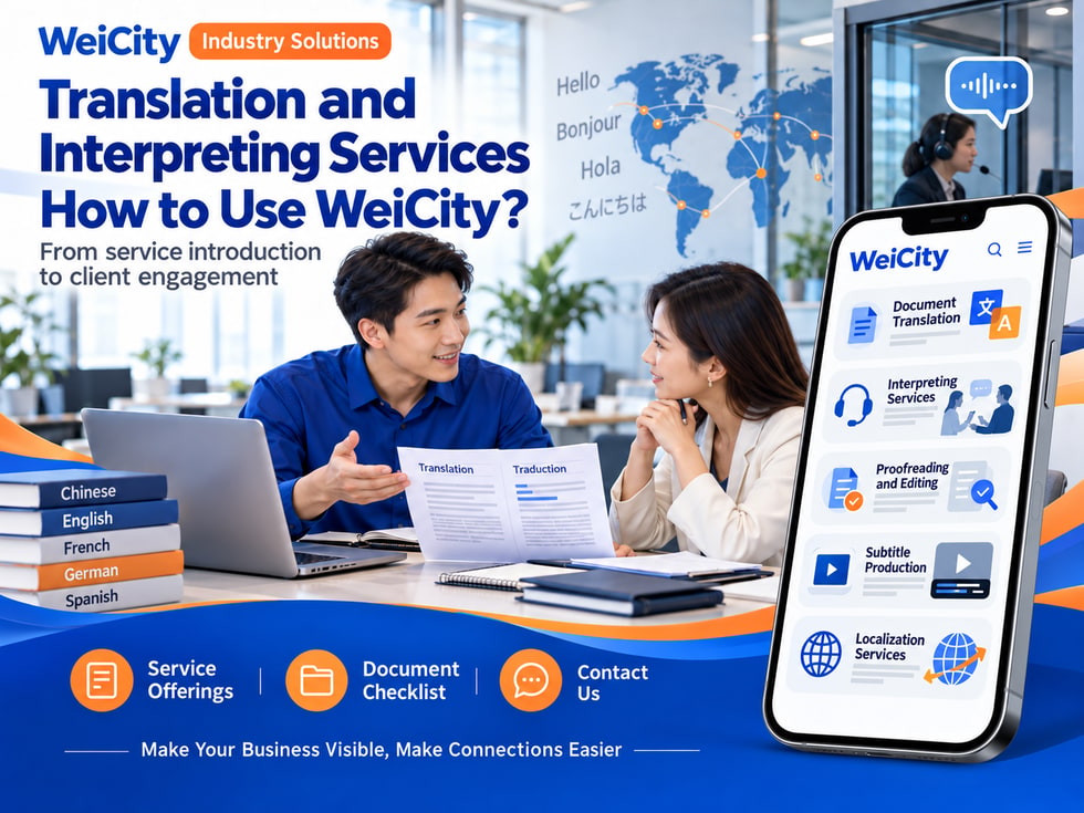 55 How Translation and Interpretation Service Providers Can Use WeiCity: From Service Introduction to Client Commissions