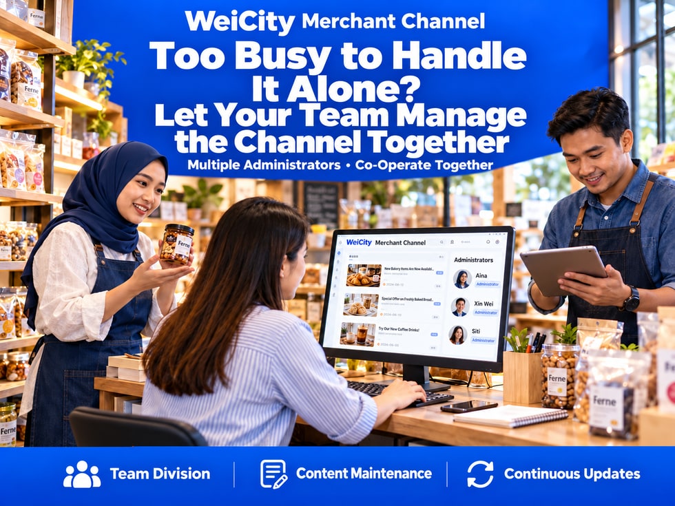 11 👥 Too busy to manage everything alone? Let your team manage the WeiCity merchant channel together