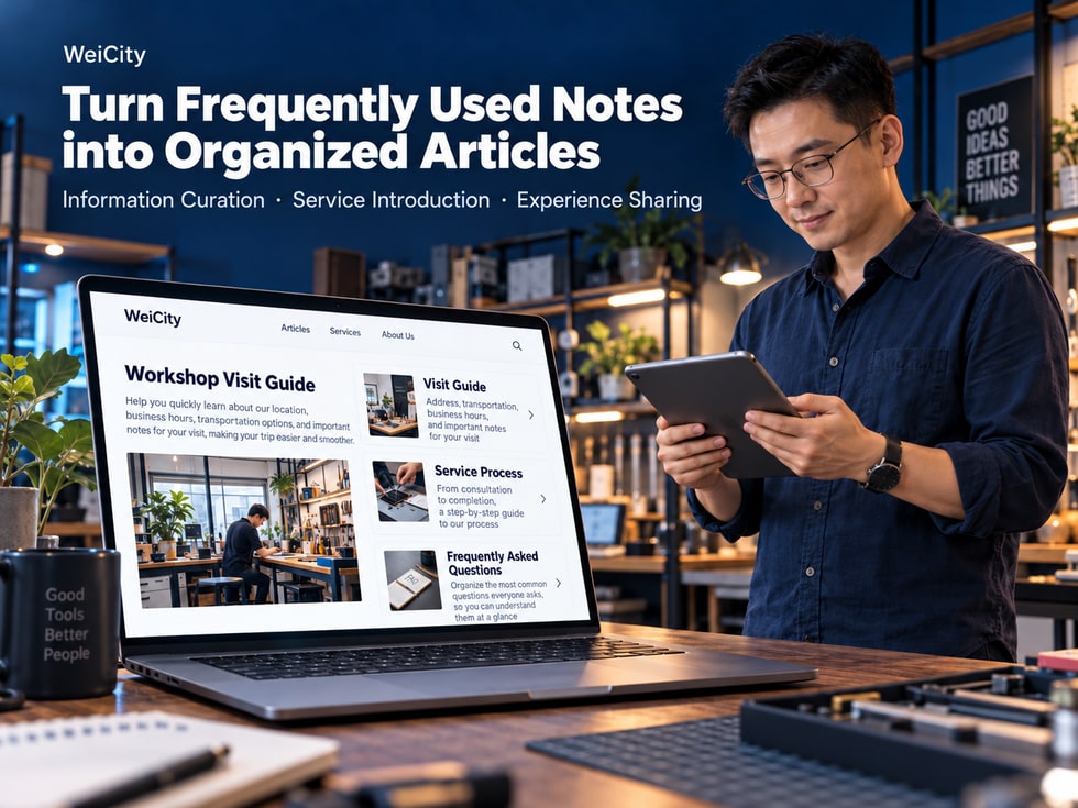2 What Can Article Publishing Do? Organize Updates, Introduce Services, and Share Experience