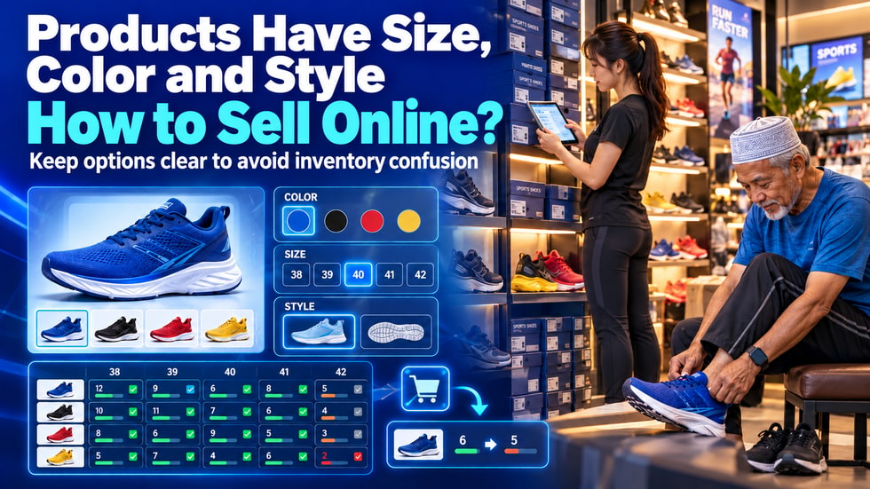 20 🎨 Products come in different sizes, colors, and specifications. How should they be sold online?