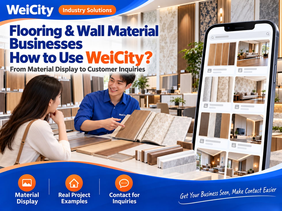 How Flooring and Wall Material Merchants Can Use WeiCity: From Material Showcase to Price Inquiries