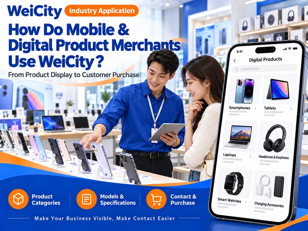 58 How Mobile Phone and Digital Product Merchants Can Use WeiCity: From Product Showcase to Customer Shopping