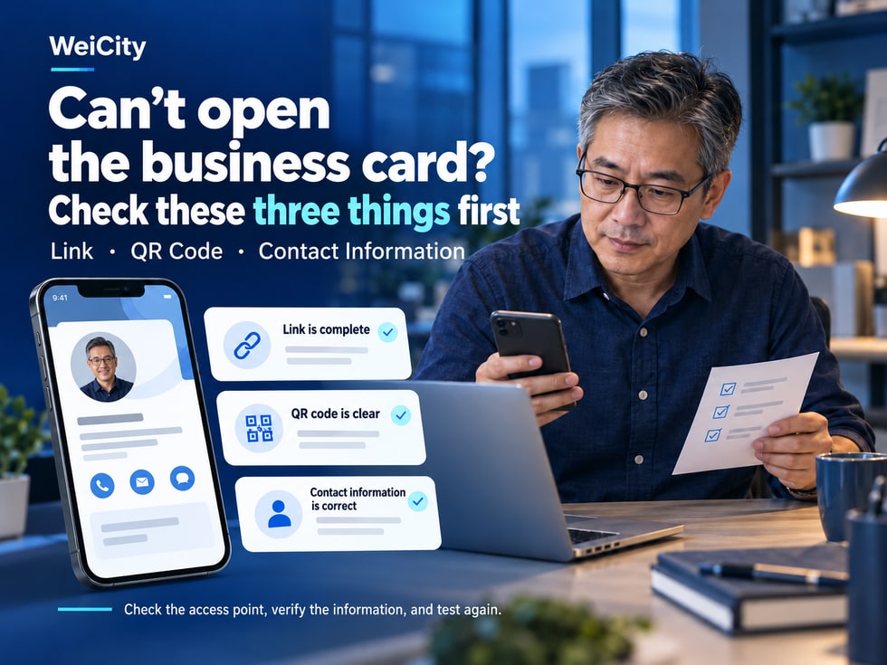 8 Digital Business Card Won't Open or Information Is Incorrect? A Guide to Checking Links, QR Codes and Contact Details