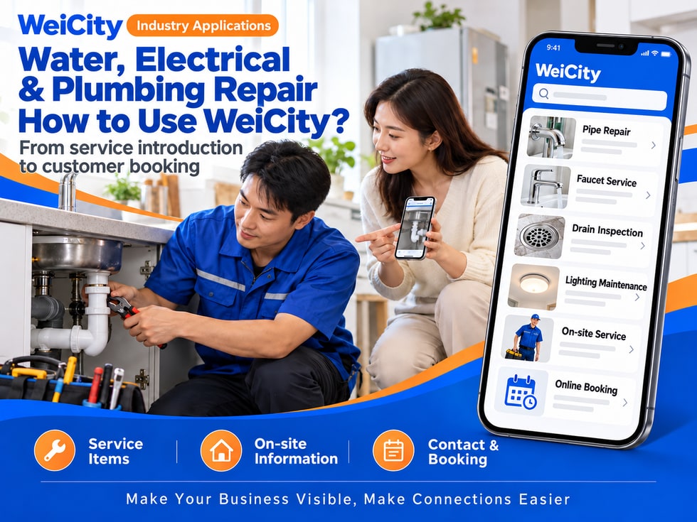 66 How Plumbing and Electrical Repair Merchants Can Use WeiCity: From Service Introduction to Customer Bookings