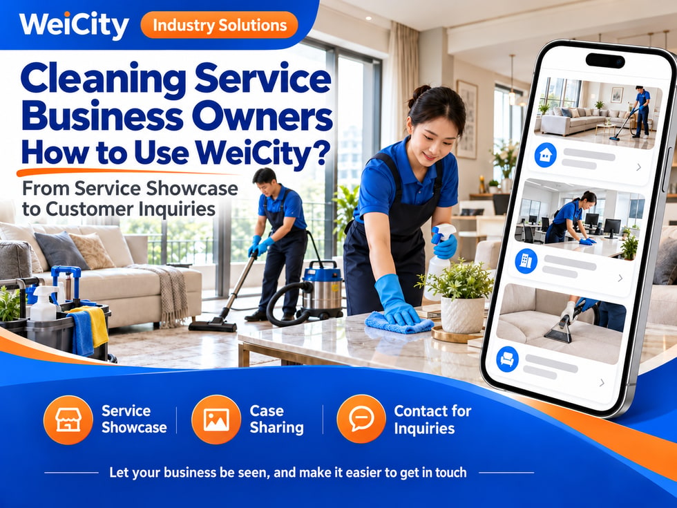 13 How Cleaning Service Merchants Can Use WeiCity: From Service Display to Customer Quote Requests
