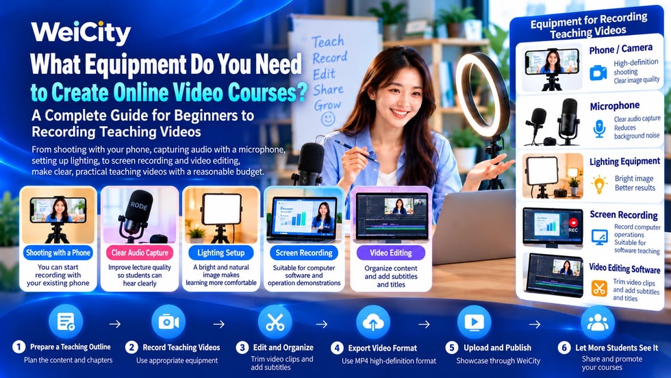 8 What Equipment Do You Need to Make Online Video Courses? A Complete Guide to Recording Teaching Videos for Beginners
