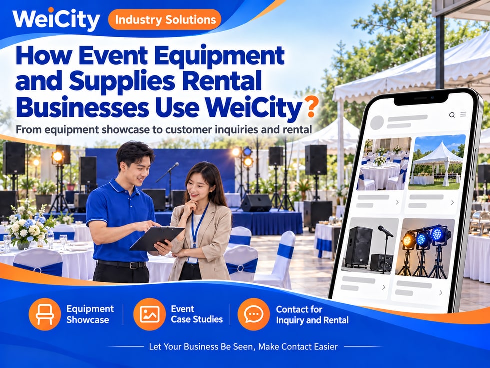 23 How Event Equipment & Supplies Rental Merchants Can Use WeiCity: From Equipment Display to Rental Inquiries