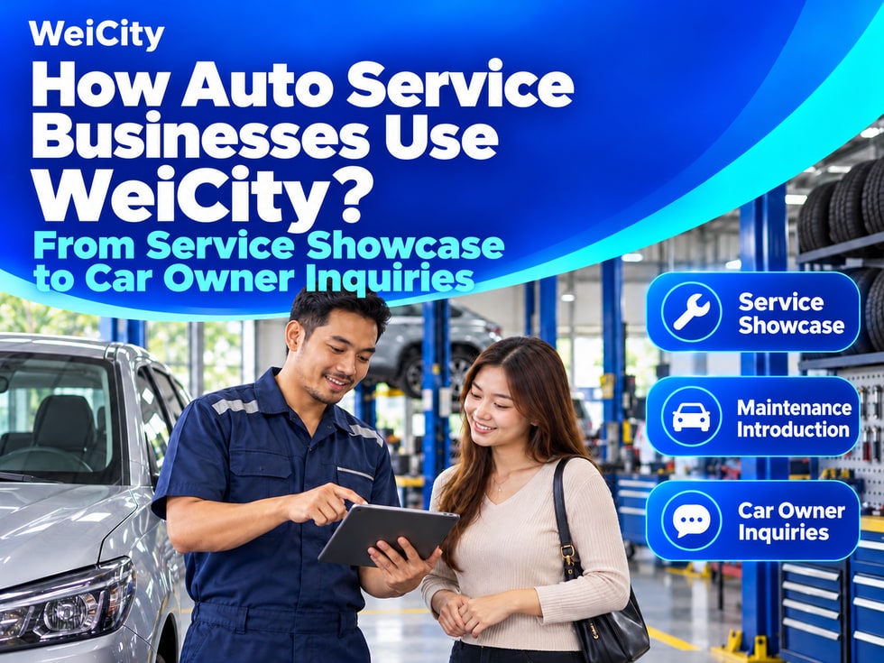 7 How Auto Service Merchants Can Use WeiCity: From Service Display to Vehicle Owner Inquiries