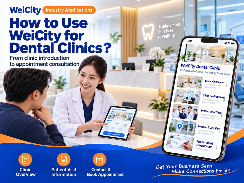 63 How Dental Clinics Can Use WeiCity: From Clinic Introduction to Appointment Consultations