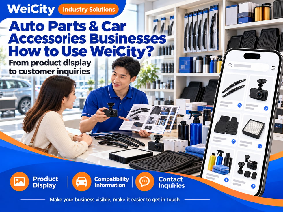How Auto Parts and Car Accessory Merchants Can Use WeiCity: From Product Showcase to Customer Inquiries