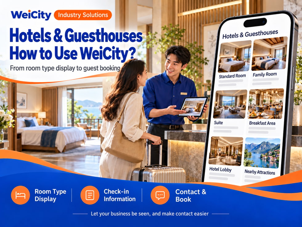 How Hotels and Guesthouses Can Use WeiCity: From Room Showcase to Guest Bookings
