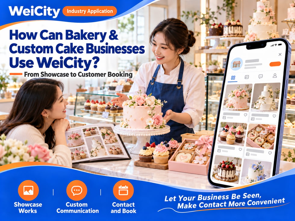 25 How Baking & Custom Cake Merchants Can Use WeiCity: From Showcasing Work to Customer Bookings