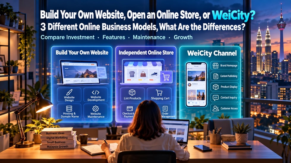 26 🧭 Building Your Own Website, Opening an Online Store, and Creating a WeiCity Channel: What Is the Difference?