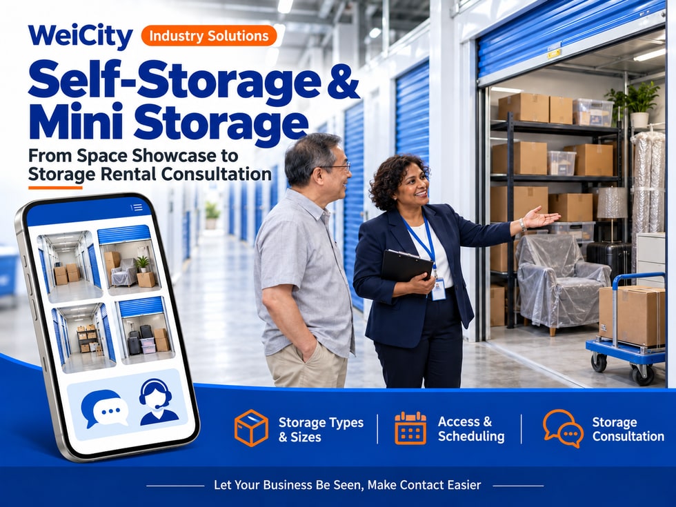 81 How Can Self-Storage and Mini Storage Merchants Use WeiCity? From Space Display to Storage Inquiries