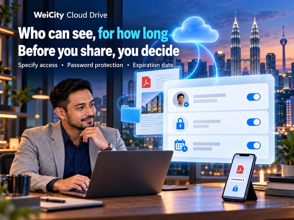 2 How to Set Passwords, Expiry Dates, and Designated-Person Access for Cloud Drive Files? WeiCity Sharing Guide