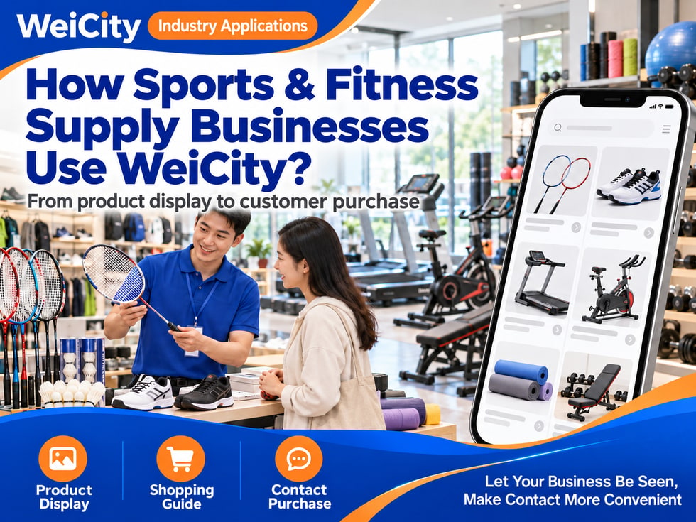 How Sports Equipment and Fitness Gear Merchants Can Use WeiCity: From Product Showcase to Customer Selection