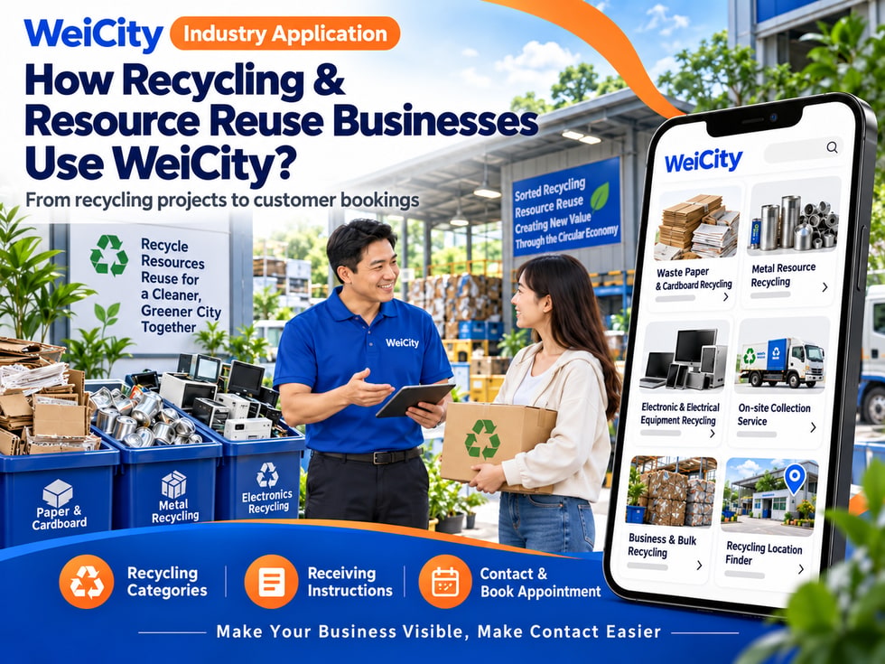 61 How Recycling and Renewable Resource Merchants Can Use WeiCity: From Recycling Items to Customer Bookings