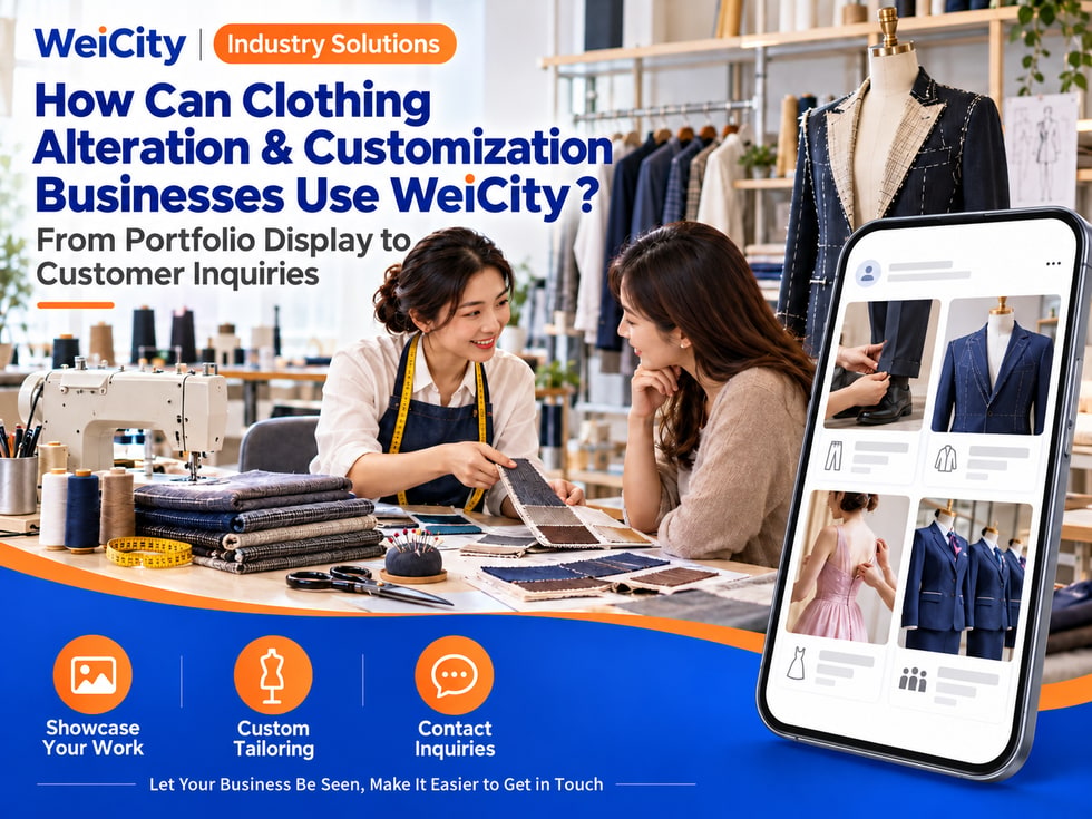 21 How Clothing Alteration & Custom Tailoring Merchants Can Use WeiCity: From Showcasing Work to Customer Inquiries